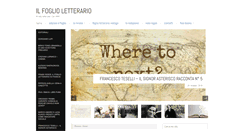 Desktop Screenshot of ilfoglioletterario.it